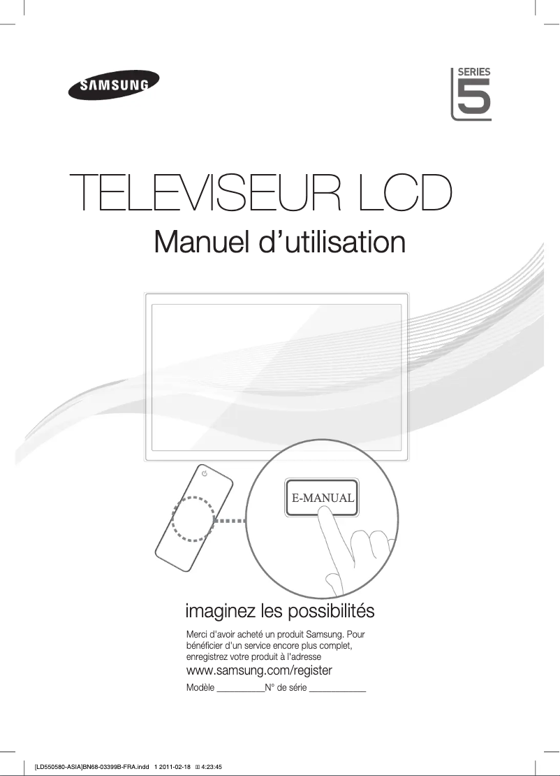 Image de la première page du manuel de l'appareil LA40D551K8R