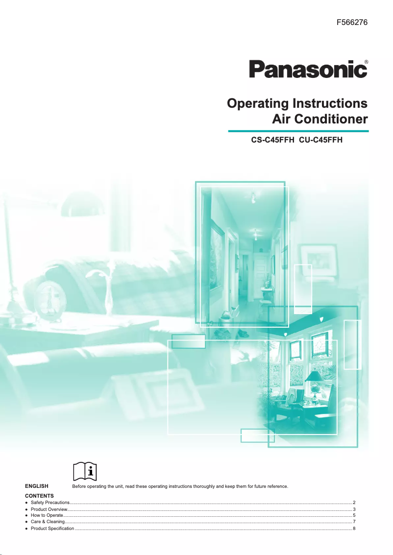 Page 1 de la notice Manuel utilisateur Panasonic CS-C45FFH