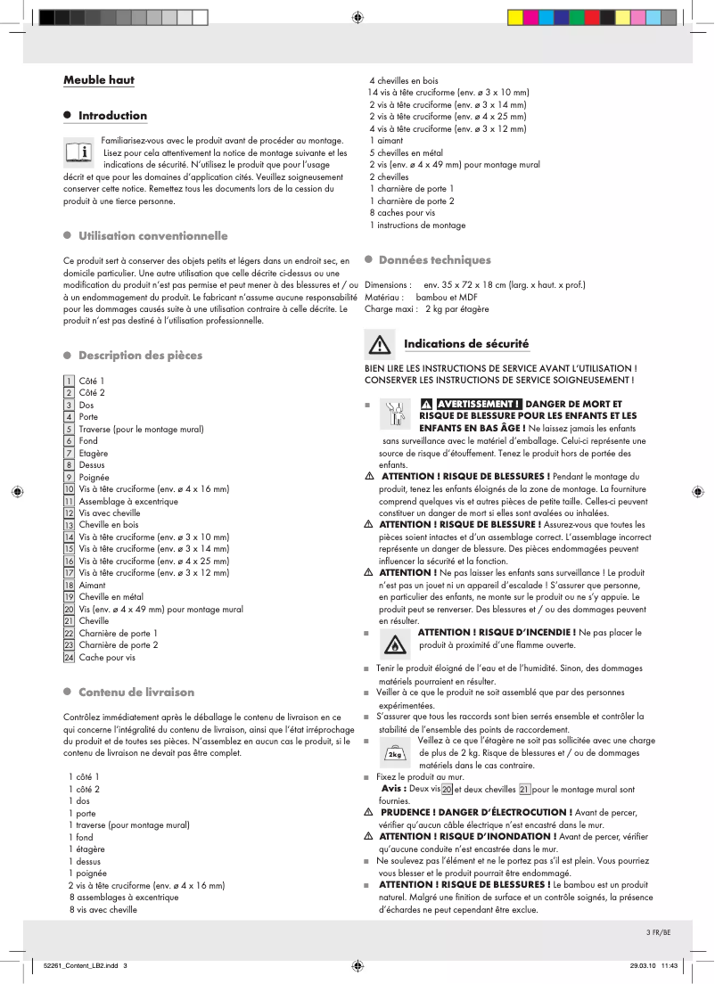 Page n°1 - Manuel utilisateur Miomare IAN 64656