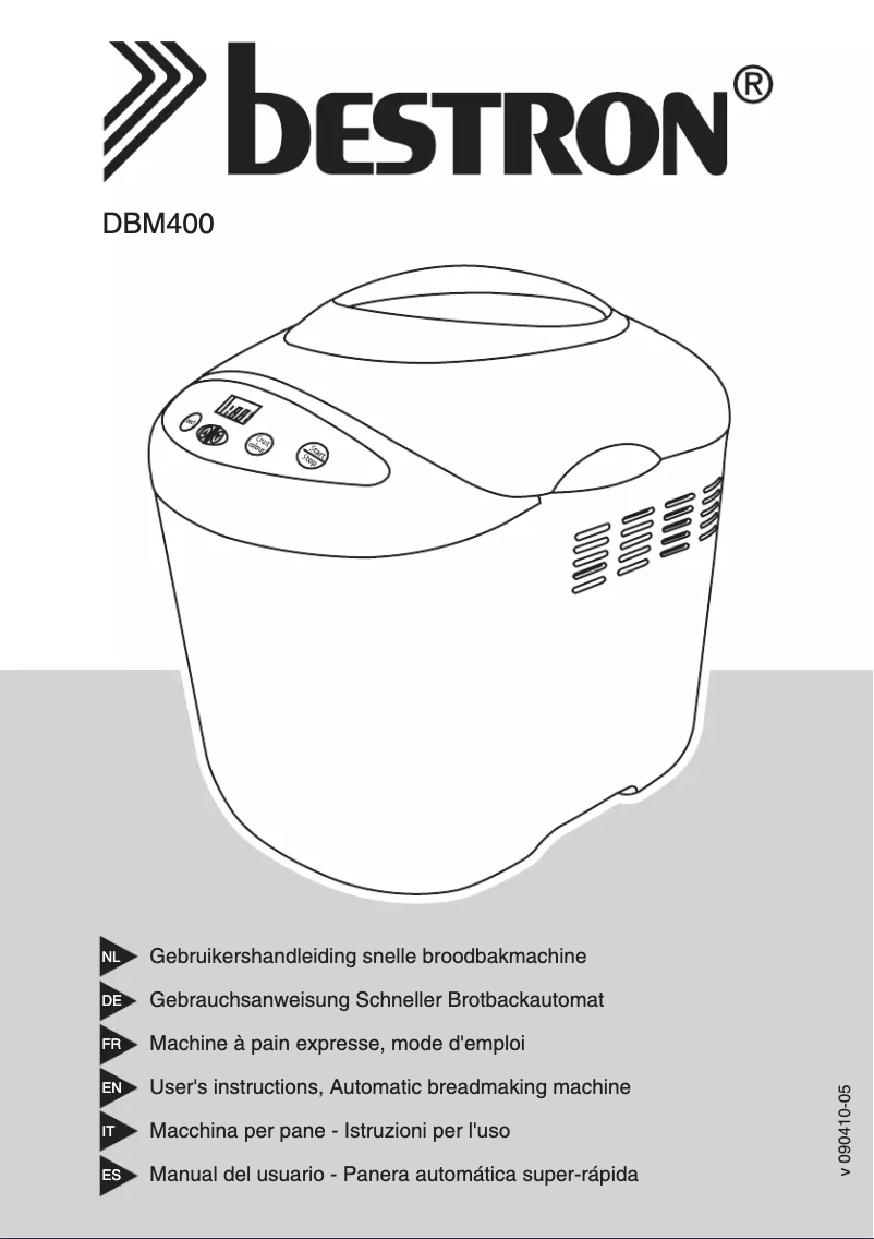 Image de la première page du manuel de l'appareil DBM400