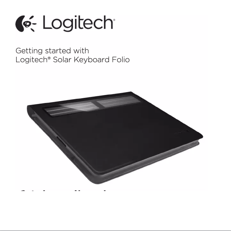 Page 1 de la notice Manuel utilisateur Logitech Solar Keyboard Folio