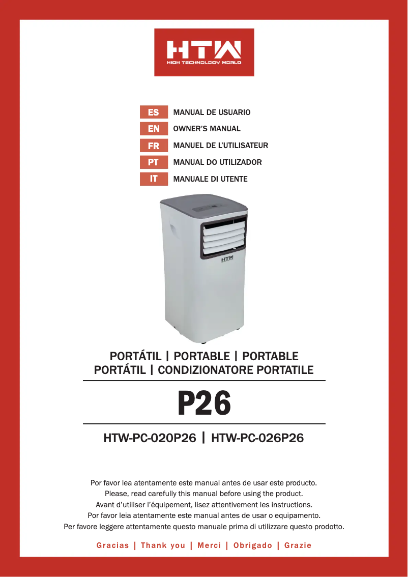Page n°1 - Manuel utilisateur HTW HTW-PC-020P26