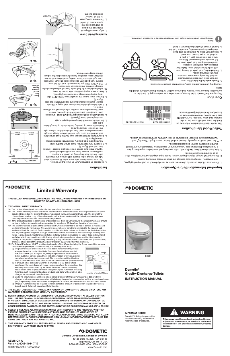Página 1 del manual Manual de usuario Dometic Traveler 510HS