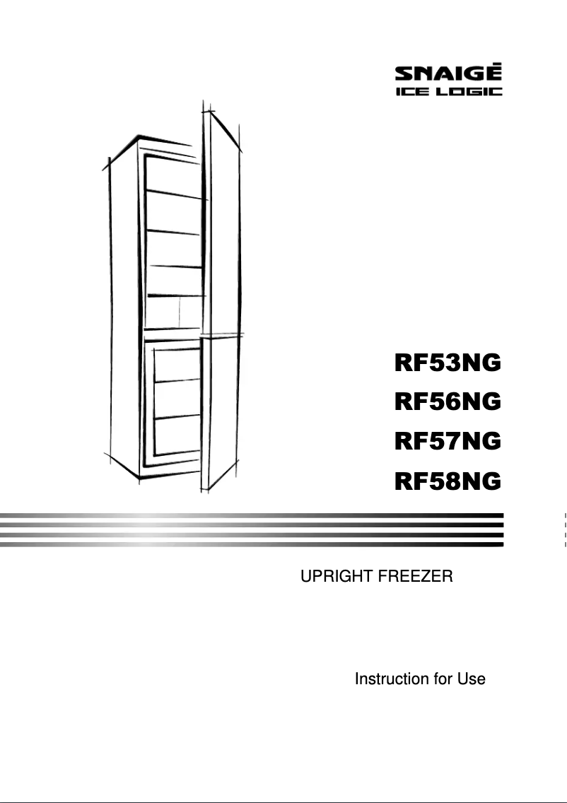 Page 1 de la notice Manuel utilisateur Snaigė Glassy RF58NG-P700NFS