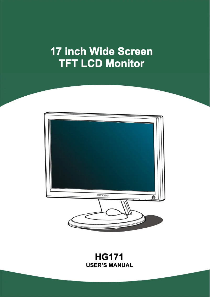 Page 1 de la notice Manuel utilisateur Hanns.G HG171AB