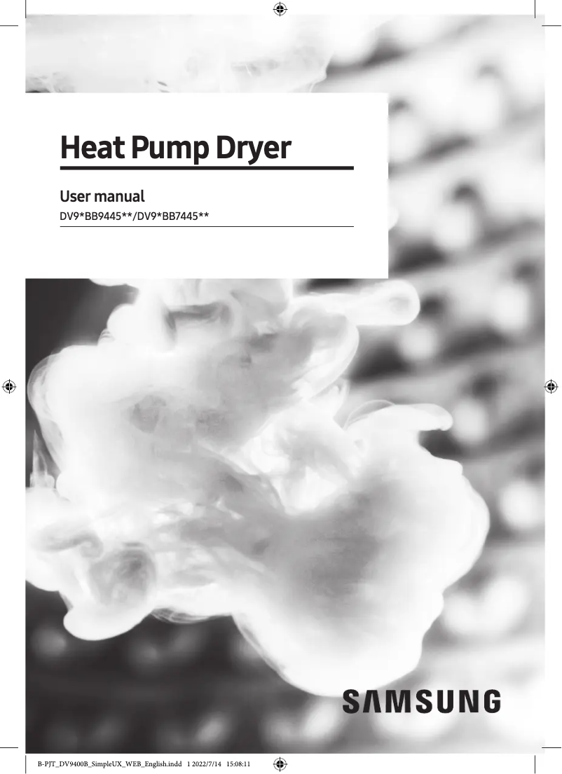 Image de la première page du manuel de l'appareil DV91BB7445GB