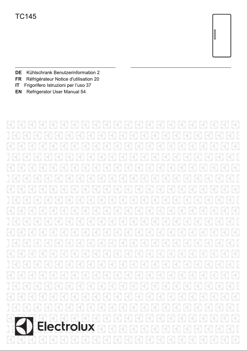 Page 1 de la notice Manuel utilisateur Electrolux TC145