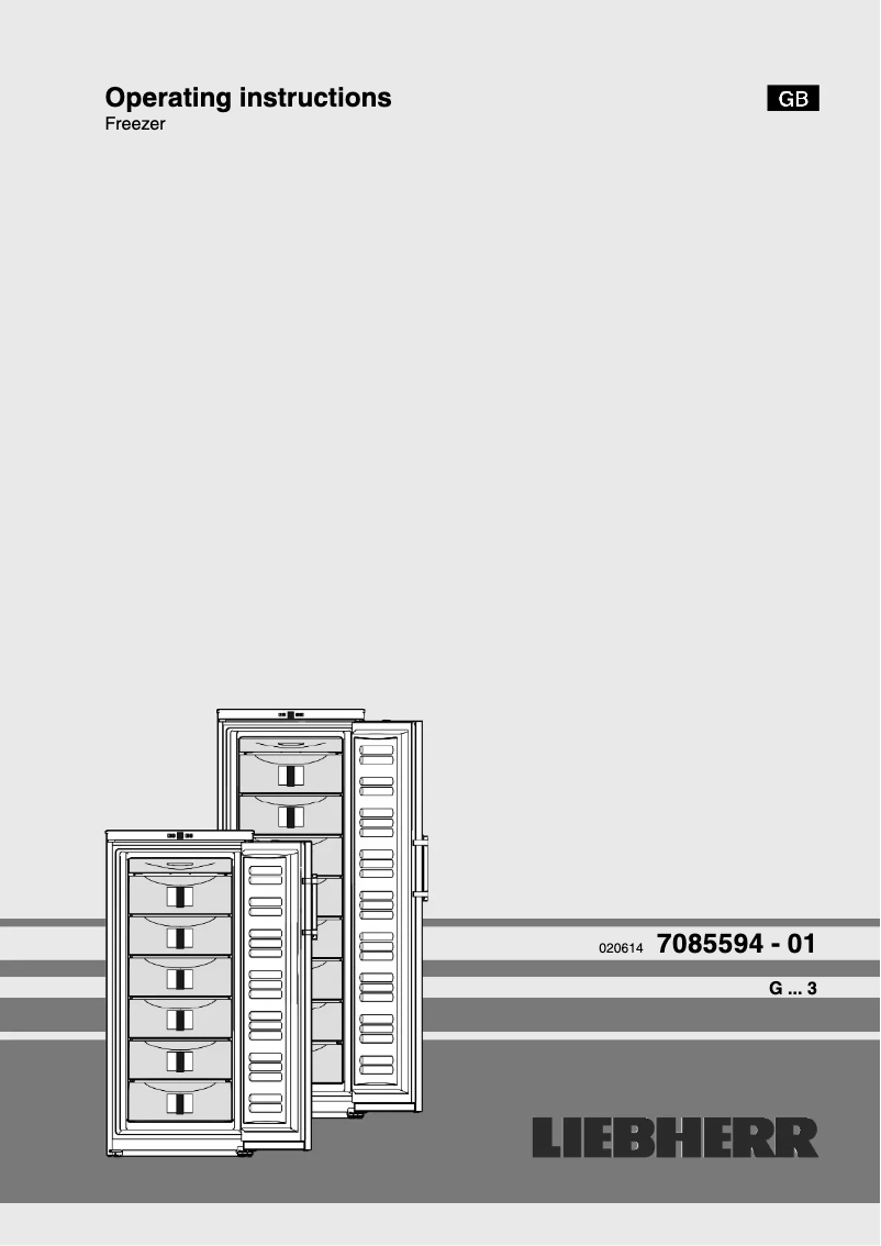 Página 1 del manual Manual de usuario Liebherr G 3513 Comfort
