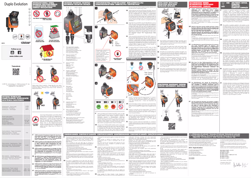 Image de la première page du manuel de l'appareil Aquadue Duplo Evolution 8410