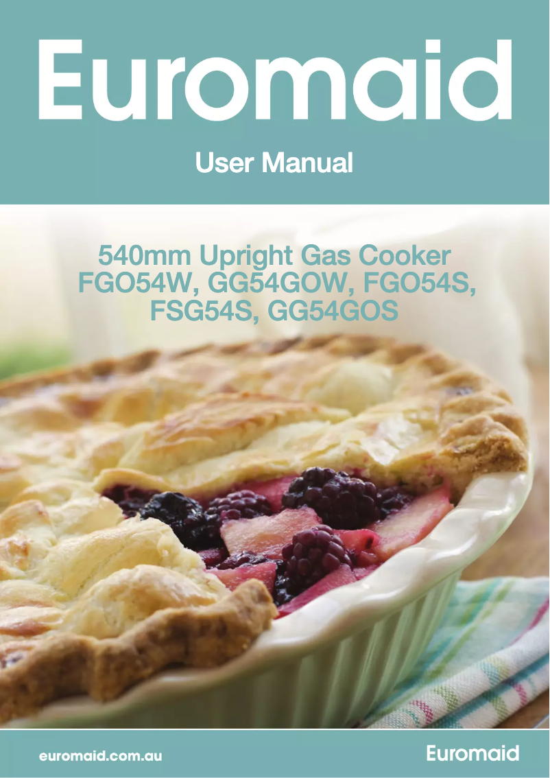 Page 1 de la notice Manuel utilisateur Euromaid FSG54S