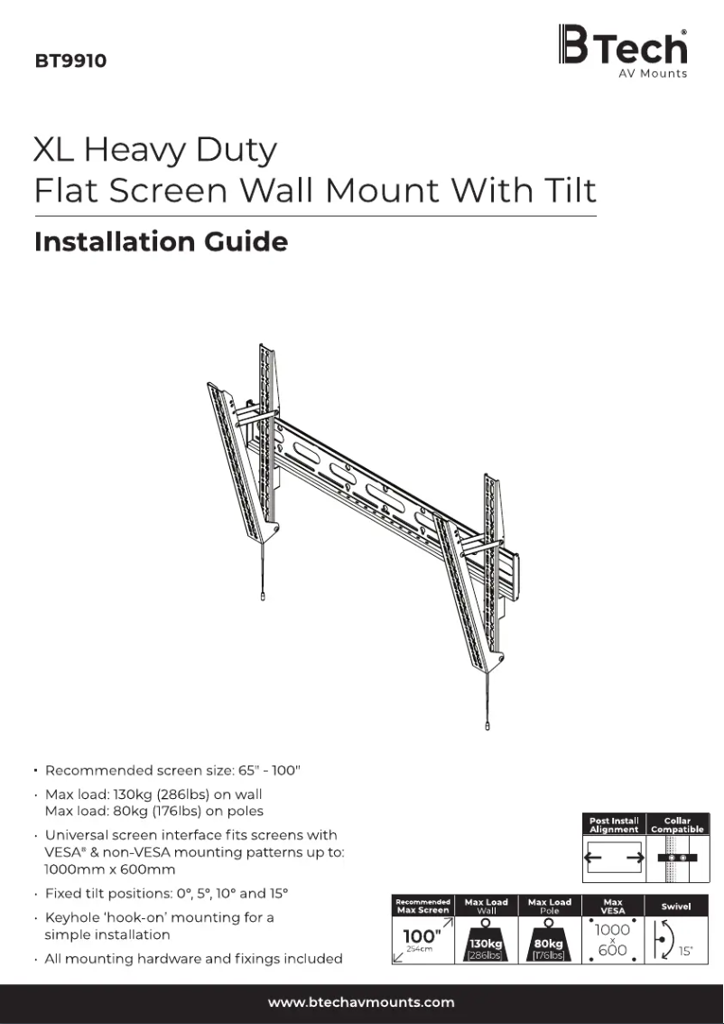 Page n°1 - Manuel utilisateur B-Tech BT9910