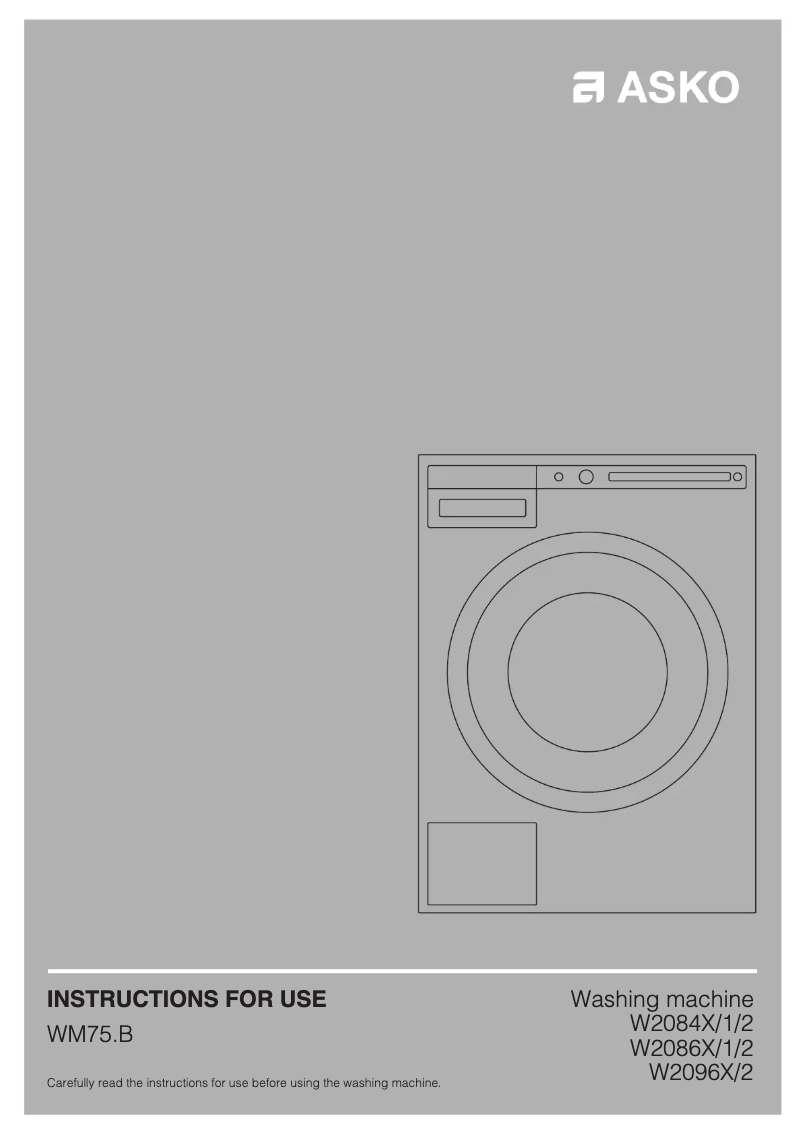 Page 1 de la notice Manuel utilisateur Asko W2096P