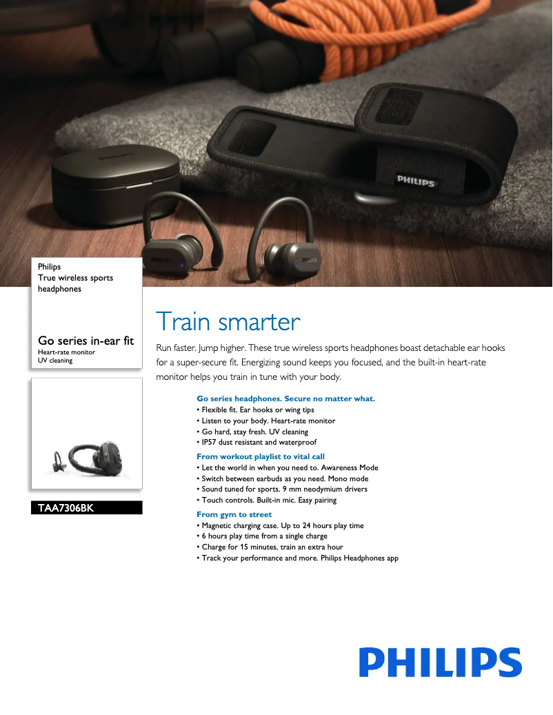 Page 1 de la notice Fiche technique Philips TAA7306