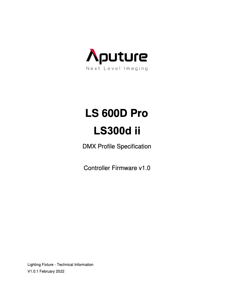 Página 1 del manual Ficha técnica Aputure LS 300d II