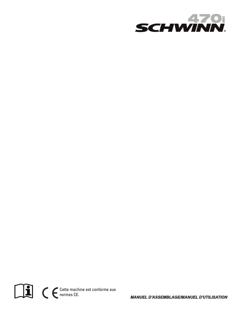 Page 1 de la notice Manuel utilisateur Schwinn 470i