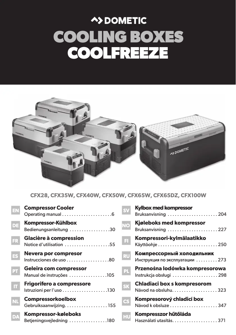 Page 1 de la notice Manuel utilisateur Dometic CoolFreeze CFX 40 W