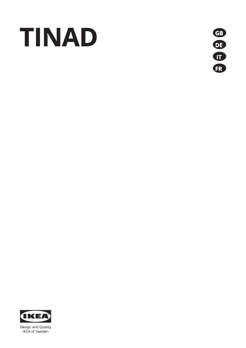 Image de la première page du manuel de l'appareil TINAD 604.999.54