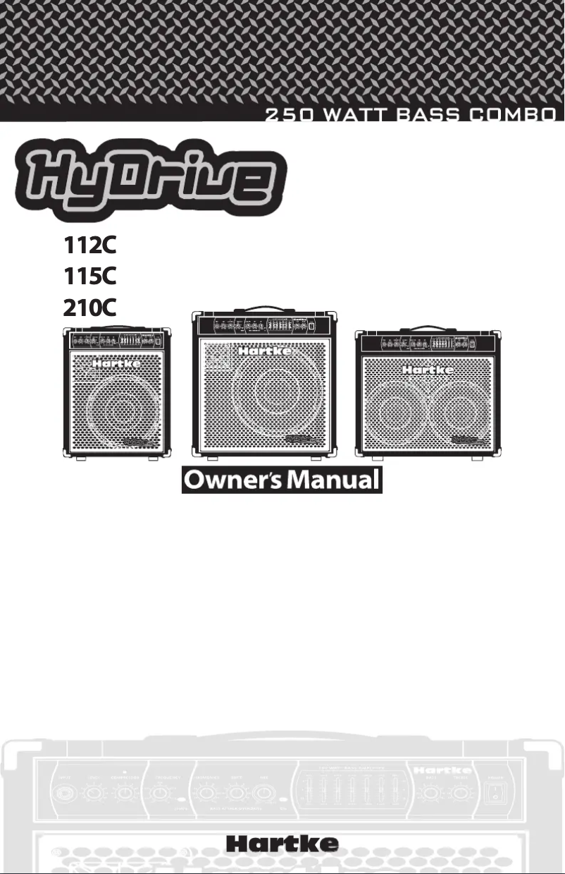 Page 1 de la notice Manuel utilisateur Hartke HyDrive 112c