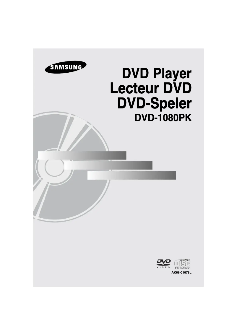 Page 1 de la notice Manuel utilisateur Samsung DVD-1080PK