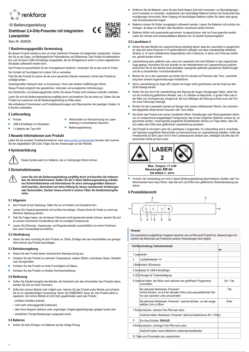 Image de la première page du manuel de l'appareil RF-5253052