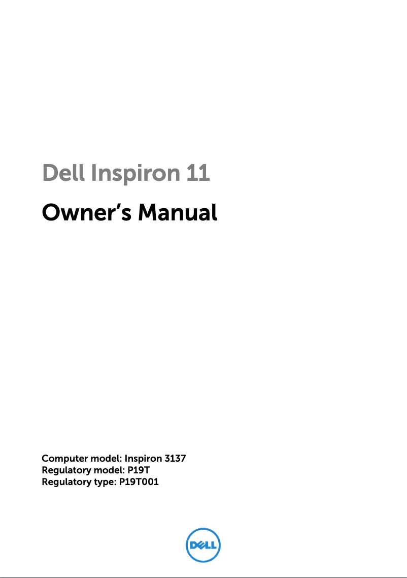 Image de la première page du manuel de l'appareil Inspiron 3137