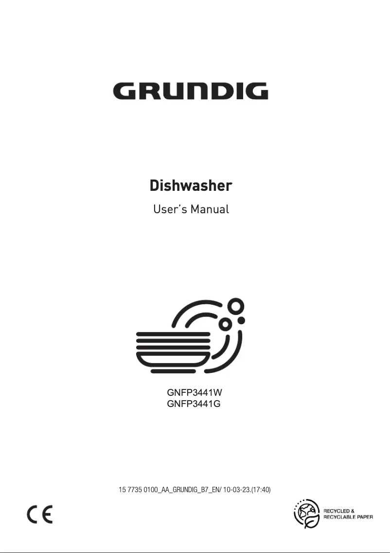 Page 1 de la notice Manuel utilisateur Grundig GNFP3441G