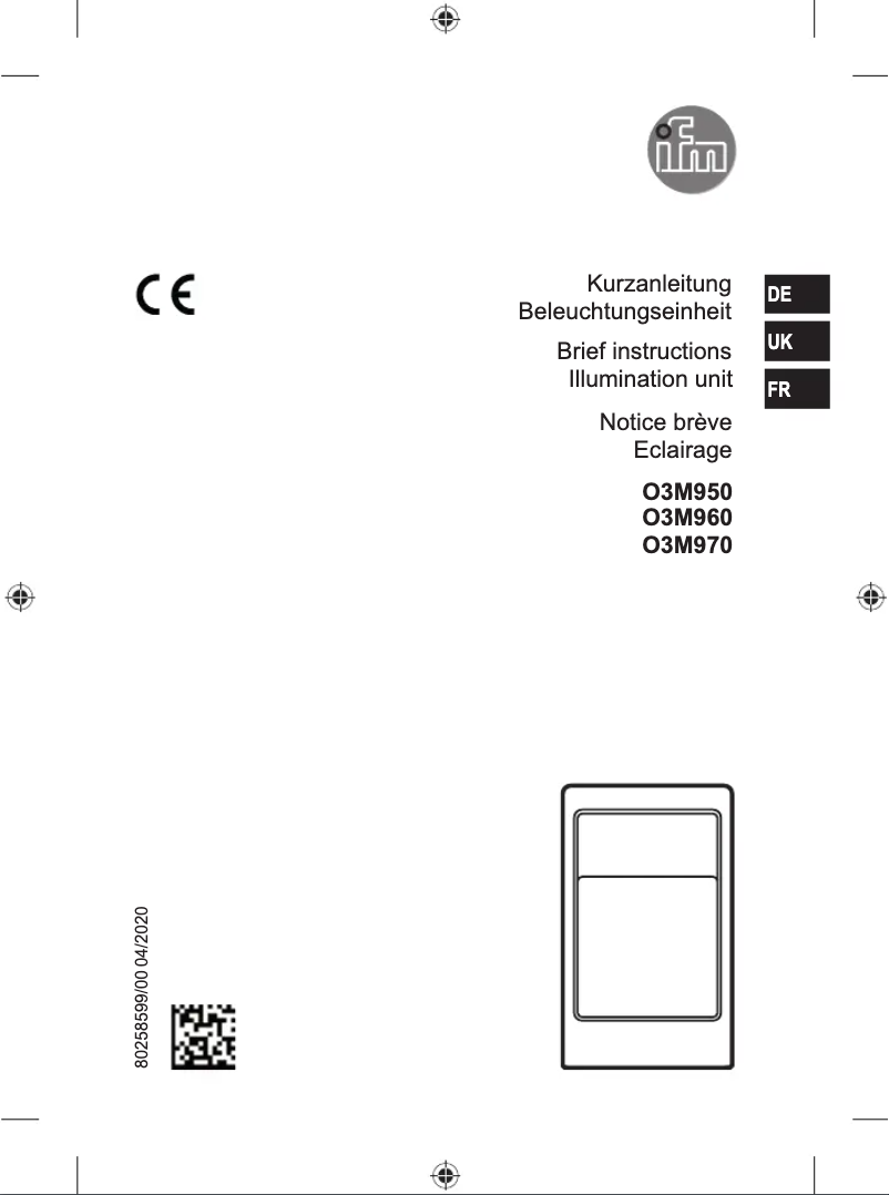 Page n°1 - Manuel utilisateur IFM O3M970