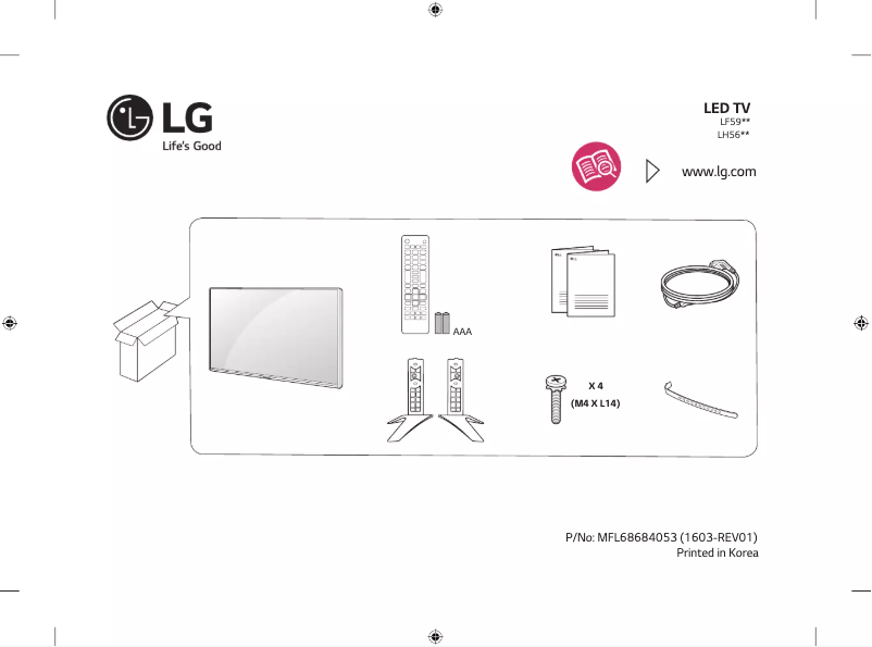 Page n°1 - Manuel utilisateur LG 43LH560T