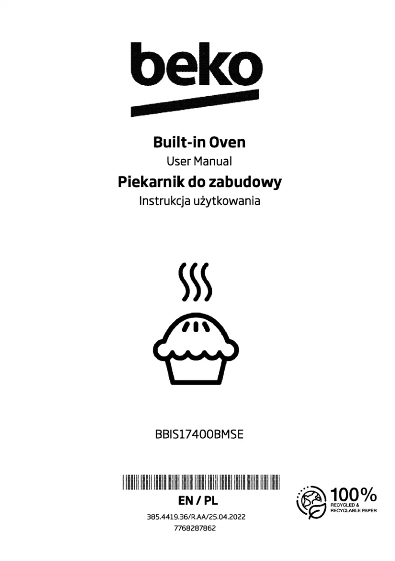 Page 1 de la notice Manuel utilisateur Beko BBIS17400BMSE