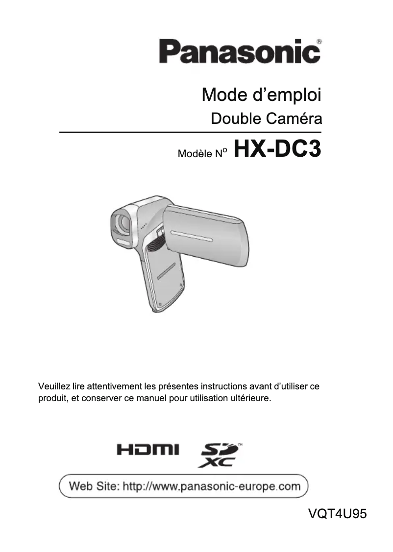 Page n°1 - Manuel utilisateur Panasonic HX-DC3