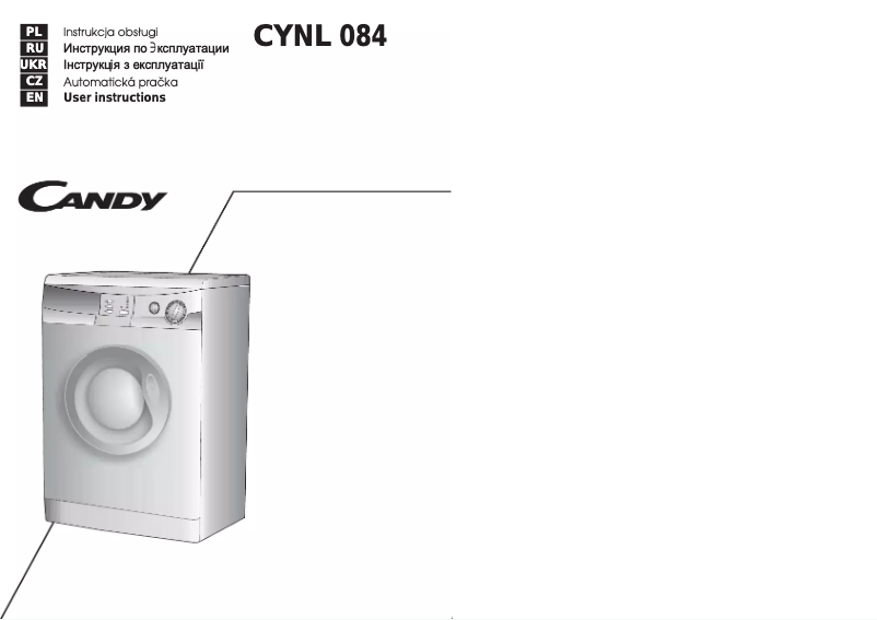Page 1 de la notice Manuel utilisateur Candy CYNL 084-03 S