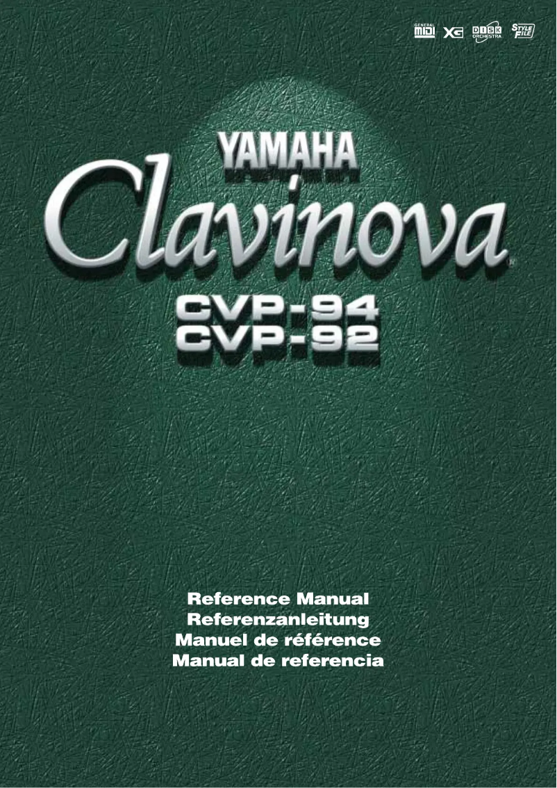 Page n°1 - Manuel utilisateur Yamaha Clavinova CVP-94