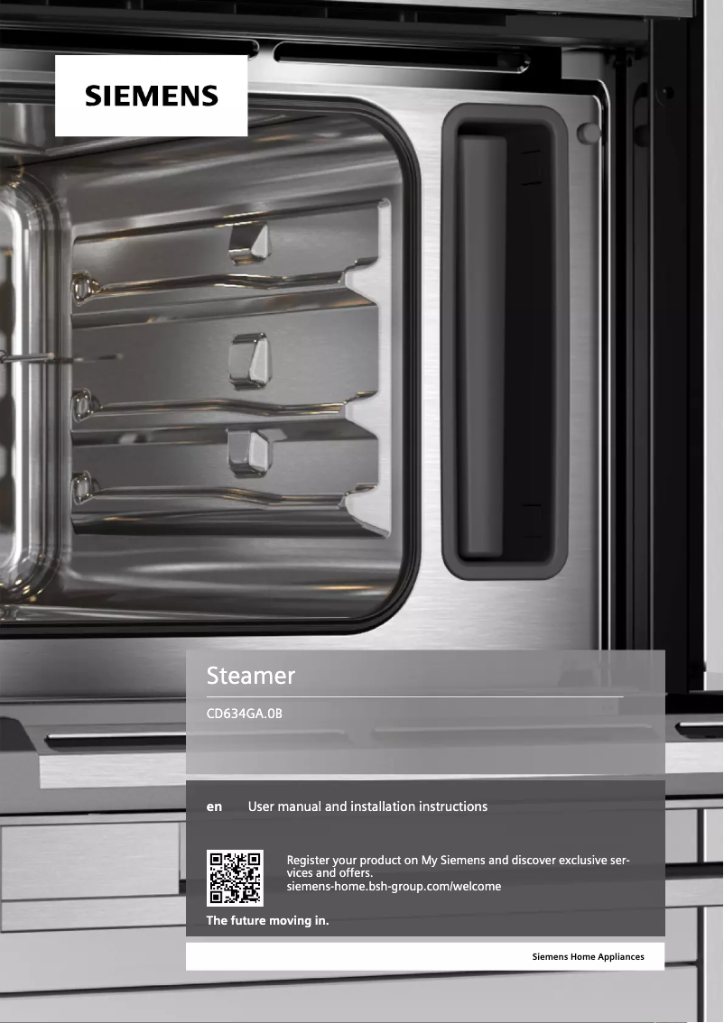 Page 1 de la notice Manuel utilisateur Siemens CD634GAS0B
