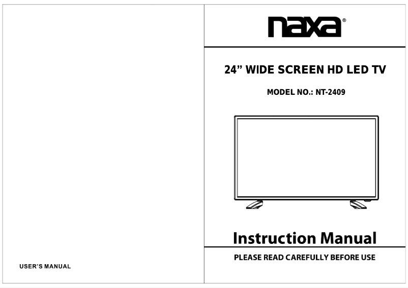 Page 1 de la notice Manuel utilisateur Naxa NT-2409