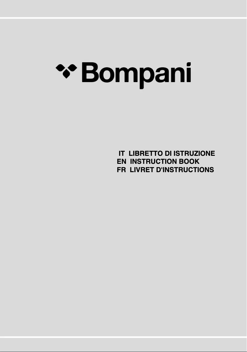 Page n°1 - Manuel utilisateur Bompani BOCA710/E