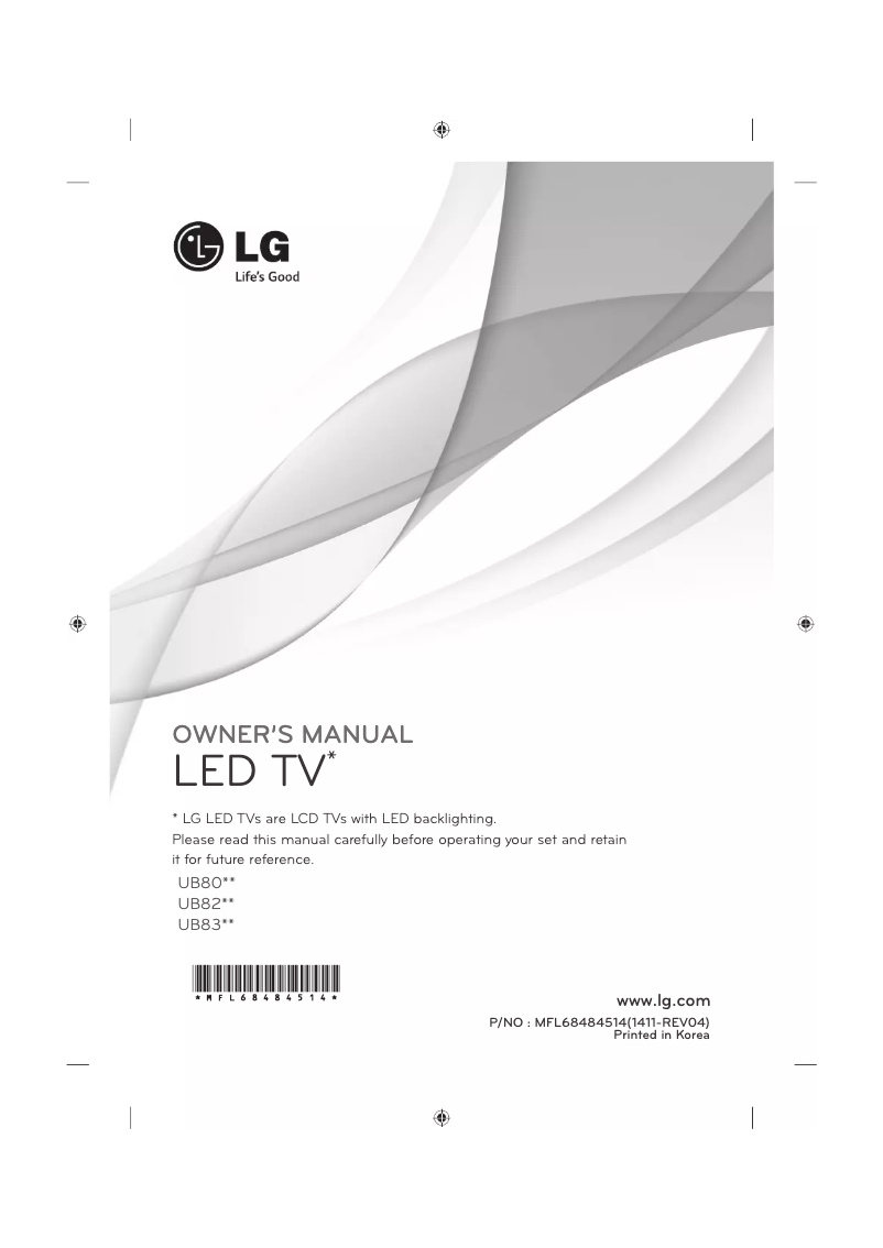 Página 1 del manual Manual de usuario LG 55UB830V