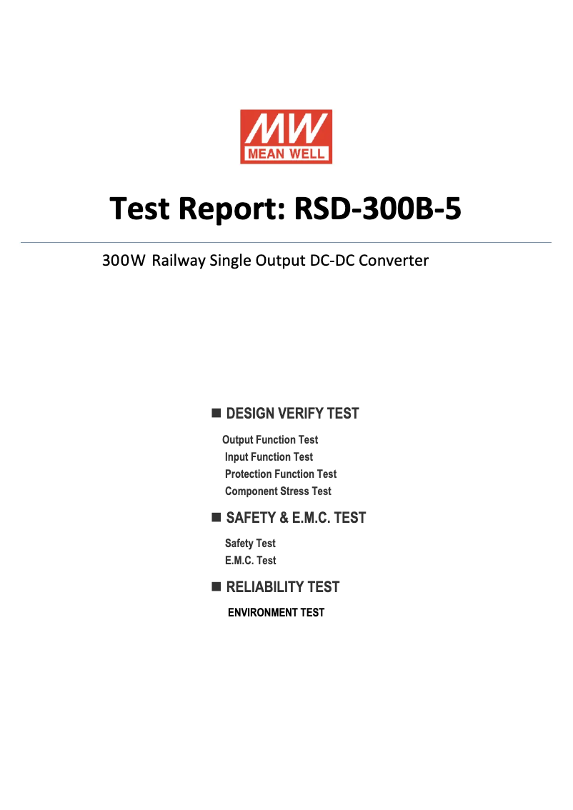 Page n°1 - Fiche technique Mean Well RSD-300B-5