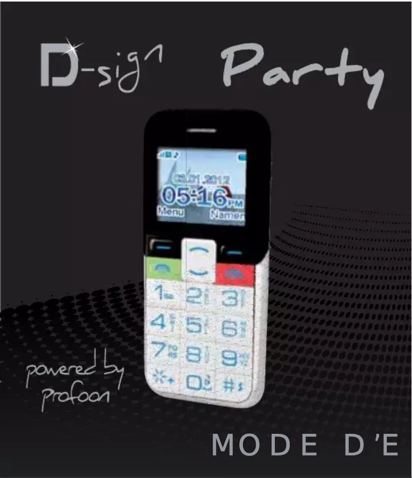 Image de la première page du manuel de l'appareil D-Sign-Party