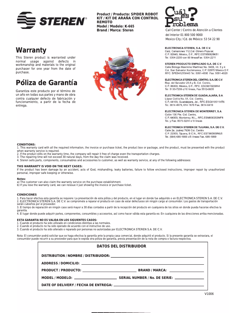 Page 1 de la notice Manuel utilisateur Steren K-665
