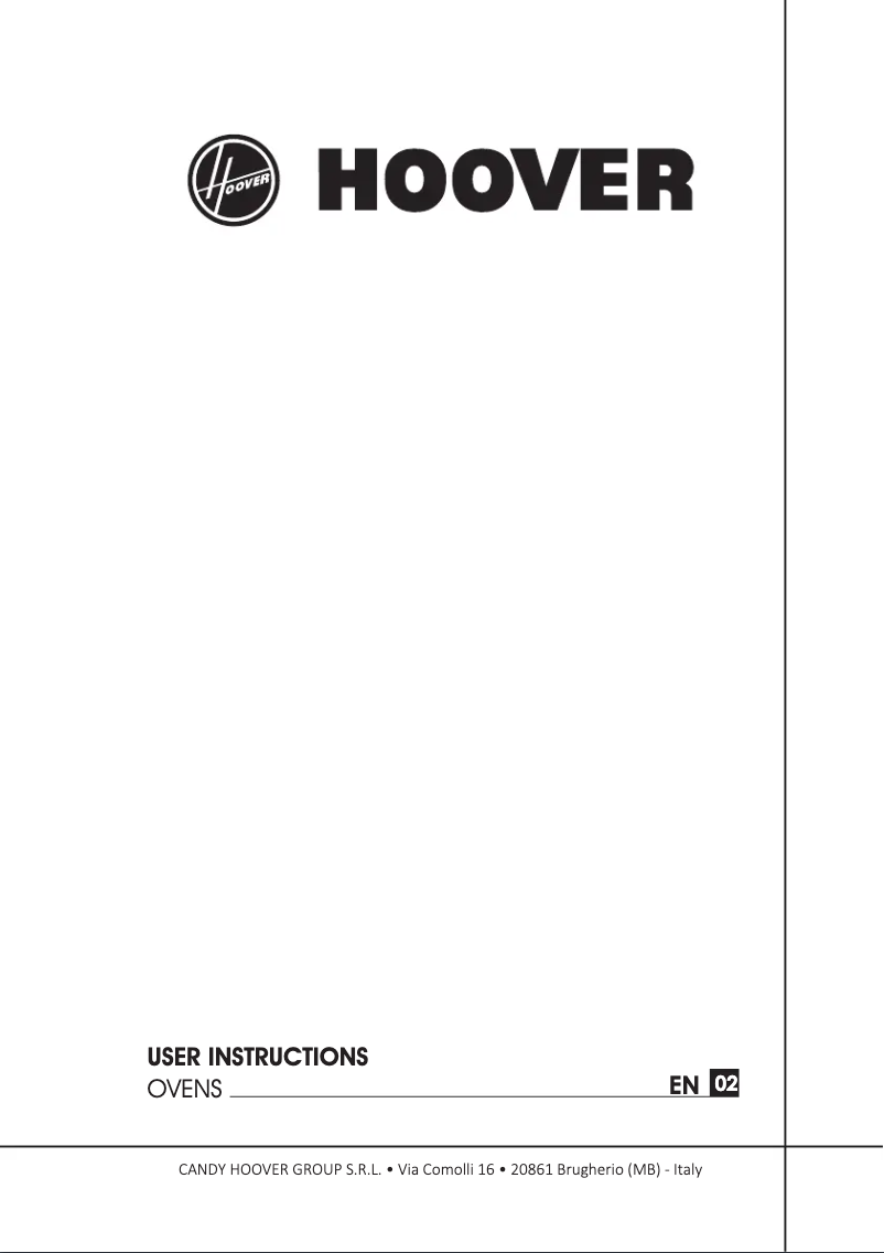 Page n°1 - Manuel utilisateur Hoover H-OVEN 300 HOC3BF5558IN