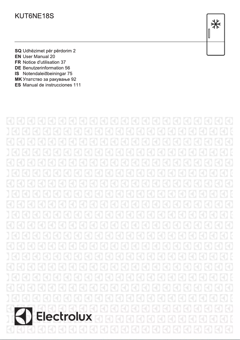 Page n°1 - Manuel utilisateur Electrolux KUT6NE18S