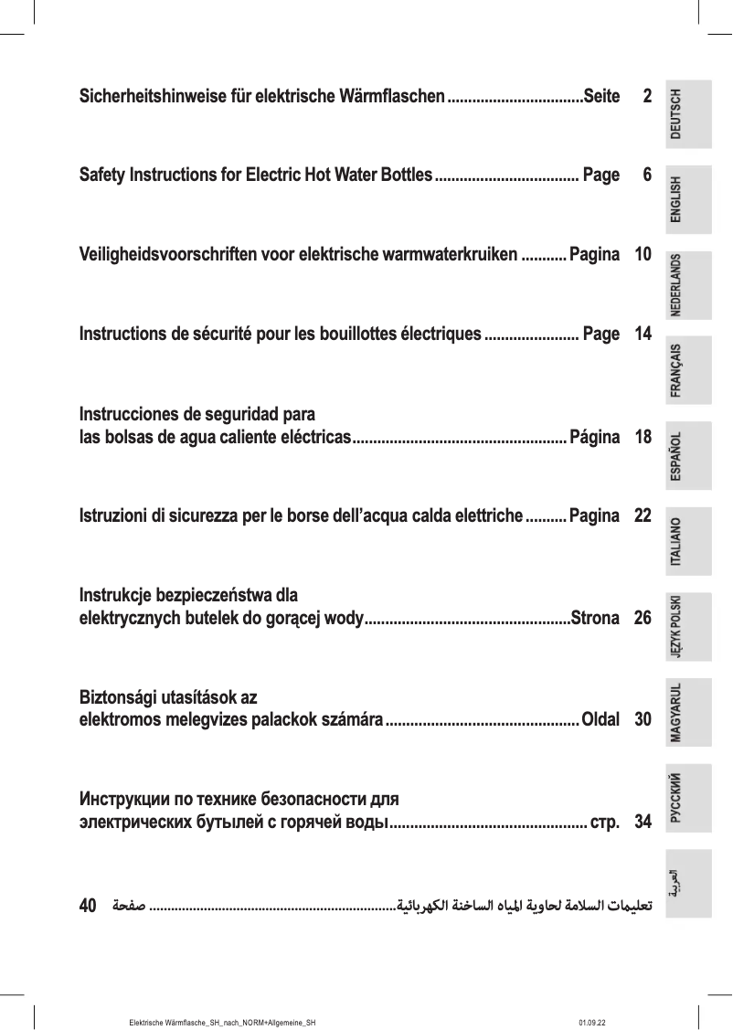 Page 1 de la notice Instructions / montage ProfiCare PC-EWF 3105