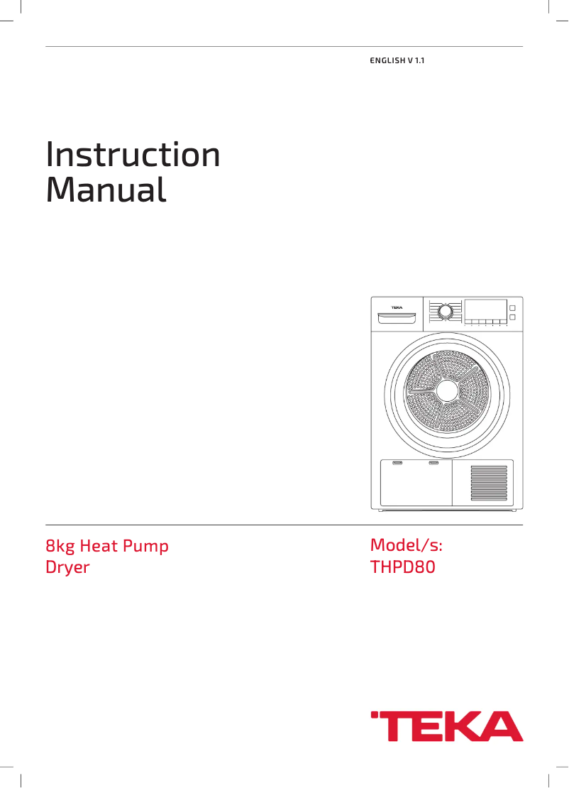 Image de la première page du manuel de l'appareil THPD80