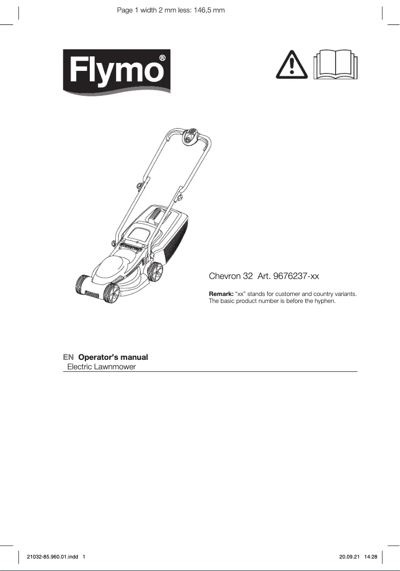 Page n°1 - Manuel utilisateur Flymo Chevron 32
