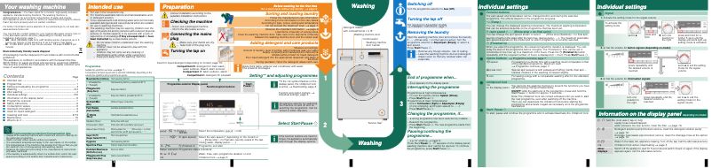 Page 1 de la notice Manuel utilisateur Siemens WM14B2H2