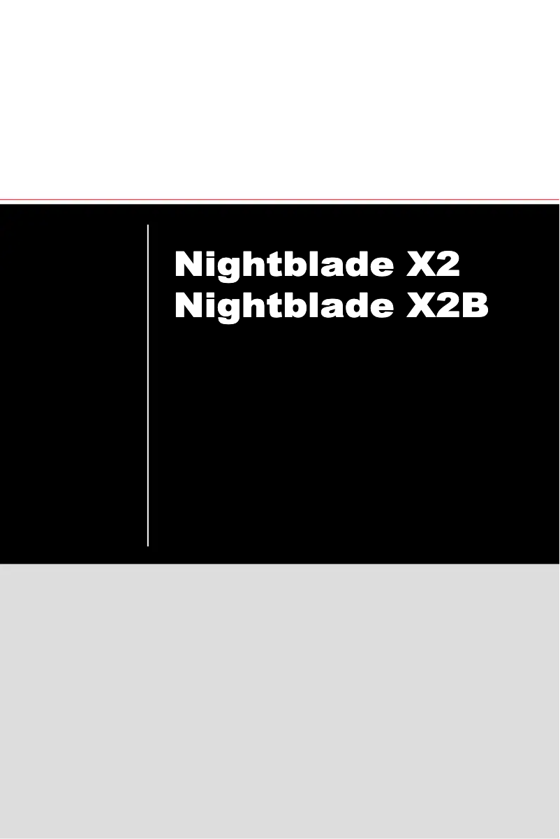 Page n°1 - Manuel utilisateur MSI Nightblade X2