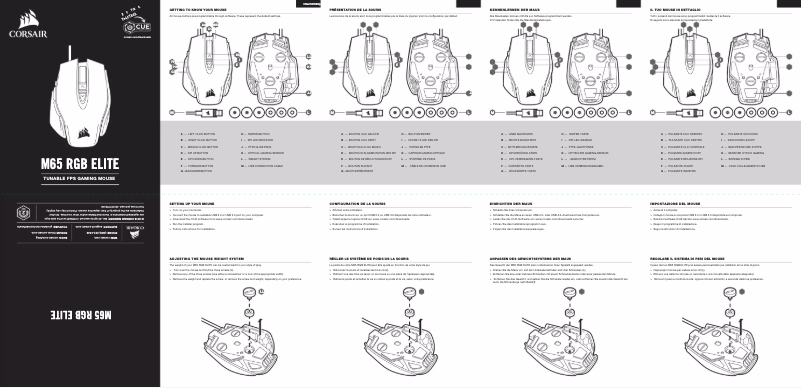 Page 1 de la notice Manuel utilisateur Corsair M65 RGB Elite