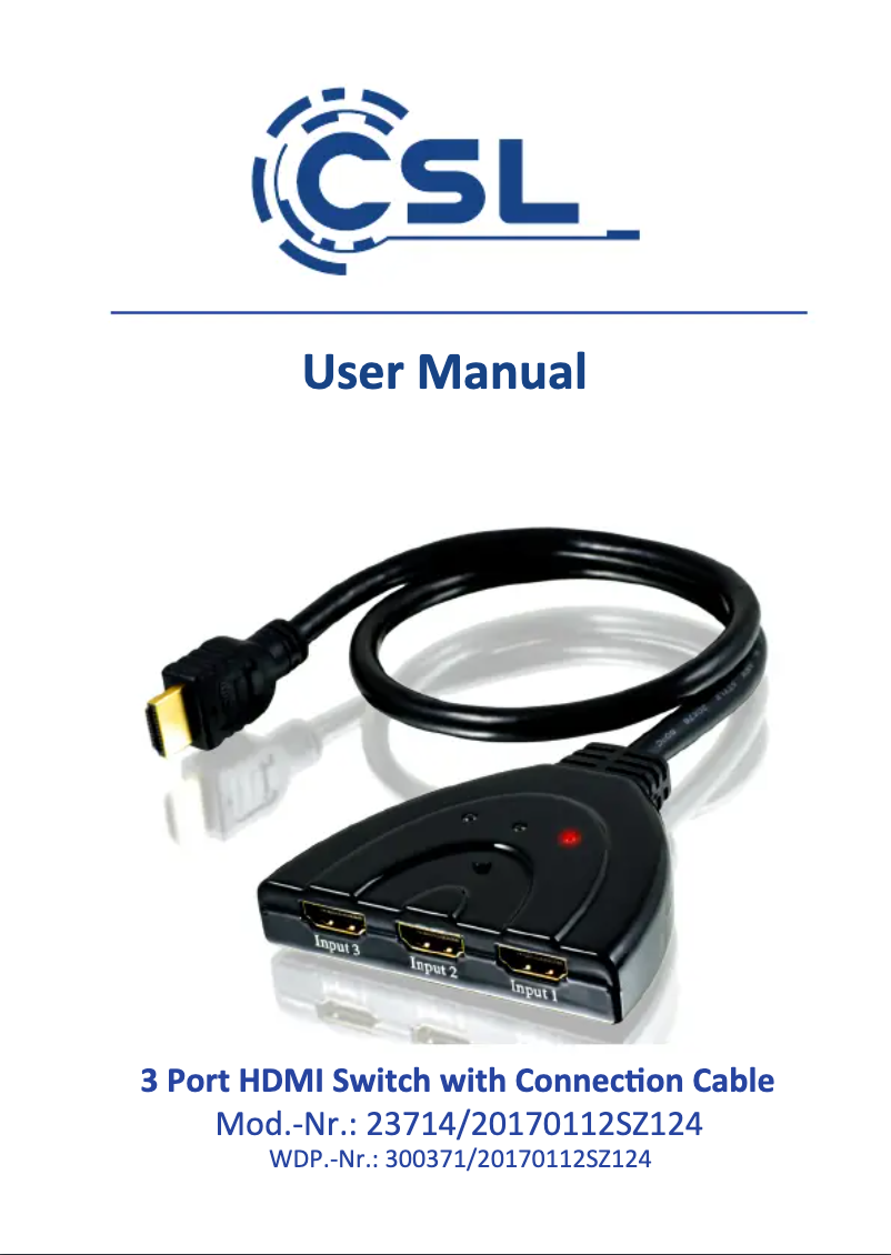 Page 1 de la notice Manuel utilisateur CSL 300371