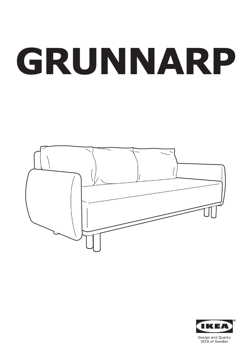 Page 1 de la notice Manuel utilisateur Ikea GRUNNARP 604.366.74