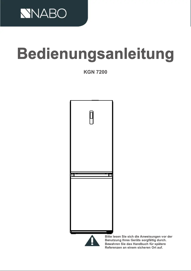 Page n°1 - Manuel utilisateur Nabo KGN 7200